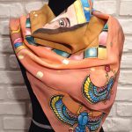 Queen of Egypt. Hand painted silk scarf