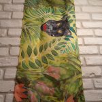 The black panter. Hand painted silk scarf