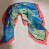 Water lilies Monet. Hand painted silk square scarf