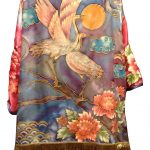 Hand painted silk kimono