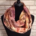 Beige symphony. Hand painted wool mousseline wrap.