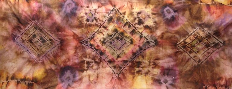 Beige symphony. Hand painted wool mousseline wrap.