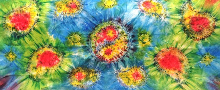 World of colors. Hand painted wrap