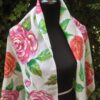 Rose garden. Hand painted silk scarf.