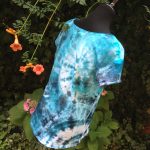 Blue vibes. Ice-dyed cotton t-shirt