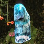 Blue vibes. Ice-dyed cotton t-shirt