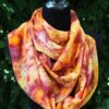 Autumn colours. Hand dyed velvet devore’ silk-viscosa scarf