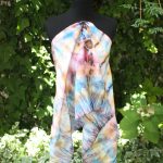 Flowers of the field. Hand painted silk scarf.