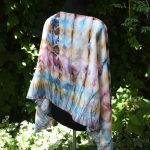 Flowers of the field. Hand painted silk scarf.