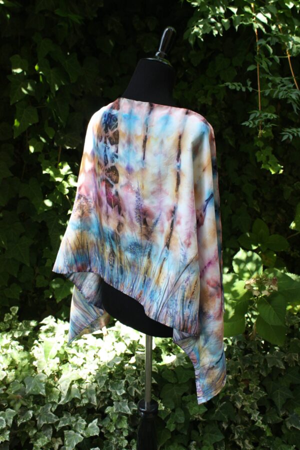 Flowers of the field. Hand painted silk scarf.