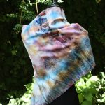 Flowers of the field. Hand painted silk scarf.