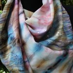 Flowers of the field. Hand painted silk scarf.