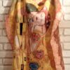 The Kiss Klimt. Hand painted silk square scarf with original interpretation of Gustav Klimt’s masterpiece.
