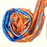 The magic creature. Hand painted silk square scarf.