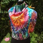 Fireworks. Hand painted silk square scarf.