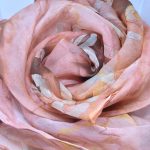 Arabesque. Hand painted 100% silk scarf