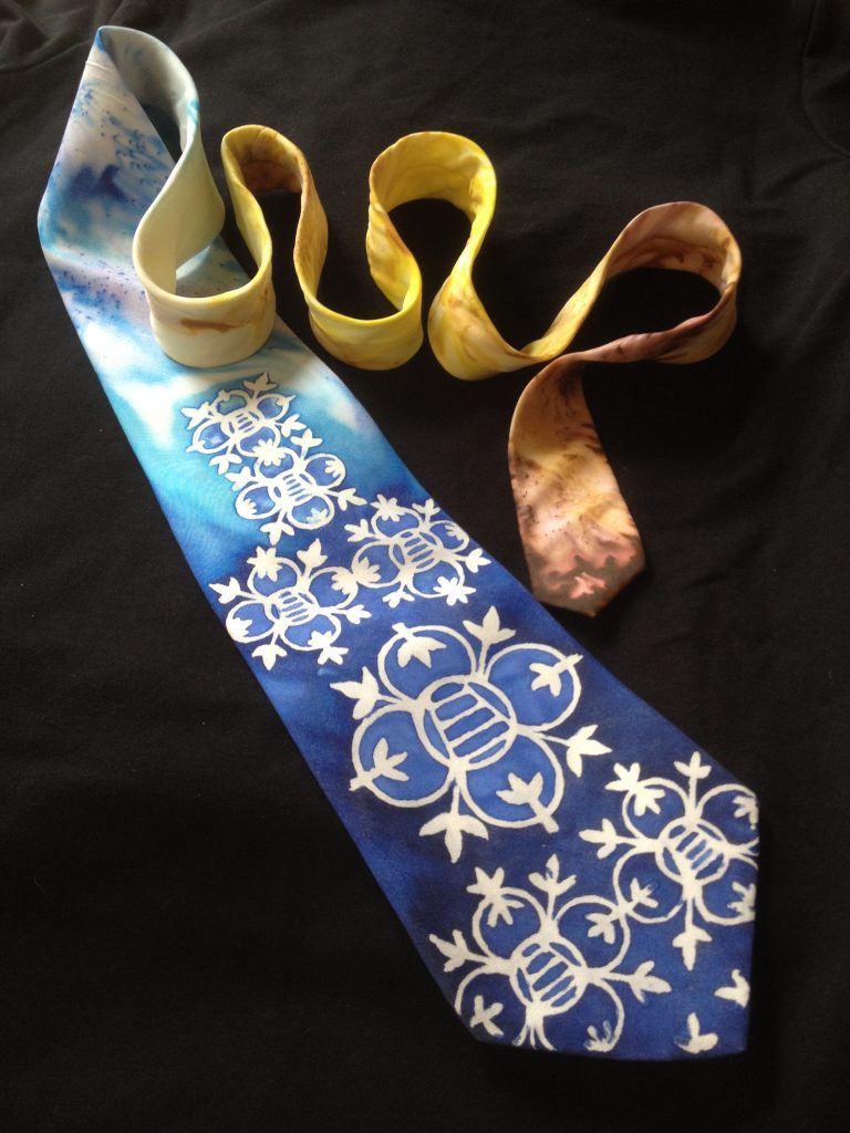 Verona. Hand painted men’s silk necktie.