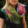 Exotic flower. Hand-painted 100% natural silk scarf.
