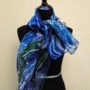 Waves. Hand painted 100% natural silk scarf