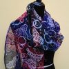 Butterflies and bubbles. Hand painted 100% silk scarf