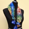 3 trees. Hand painted 100% silk scarf with original design