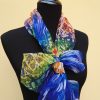 3 trees. Hand painted 100% silk scarf with original design