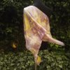 Delicate autumn. Hand dyed 100% silk scarf with ecoprint