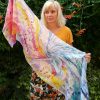 The Magic Unicorn hand painted silk scarf. Original author’s painting on silk watercolor effect. Best gift for birthdays