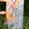 The Magic Unicorn hand painted silk scarf. Original author’s painting on silk watercolor effect. Best gift for birthdays
