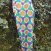 Itajime shibori hand dyed 100% silk scarf. Colorful accessory for modern outfit