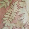 Pink madder Eco Printed and Natural dyed 100% silk scarf with impressed real leaves. Original accessory for women.