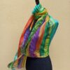 Tuscuny landscape hand painted silk scarf
