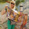 Hawaii Hand painted 100% silk scarf. Colourful summer accessory