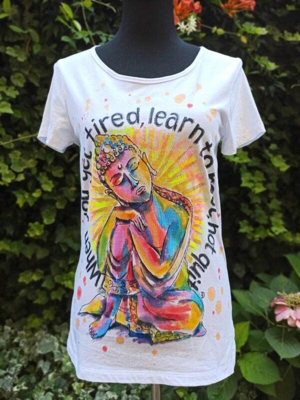 Resting Buddah 100% cotton hand painted t-shirt. Original author’s painting.