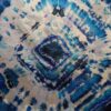 The winter sea classic blue shibori tie dye hand dyed long silk scarf.